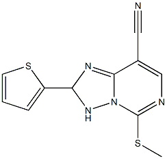 5-(methylthio)-2-(2-thienyl)-2,3-dihydro[1,2,4]triazolo[1,5-c]pyrimidine-8- carbonitrile Struktur