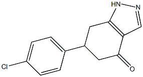 6-(4-chlorophenyl)-4,5,6,7-tetrahydro-1H-indazol-4-one Struktur