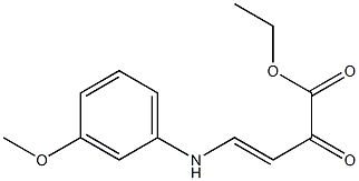 ethyl 4-[(3-methoxyphenyl)amino]-2-oxobut-3-enoate Struktur