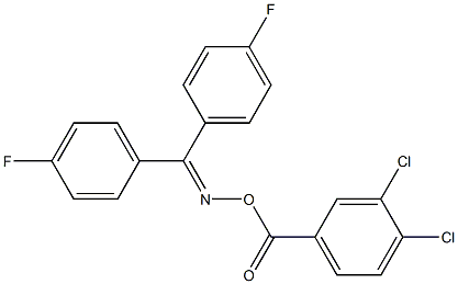 N-[bis(4-fluorophenyl)methylene]-N-[(3,4-dichlorobenzoyl)oxy]amine Struktur