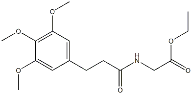 ethyl 2-{[3-(3,4,5-trimethoxyphenyl)propanoyl]amino}acetate Struktur