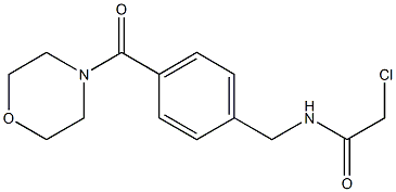 2-chloro-N-[4-(morpholin-4-ylcarbonyl)benzyl]acetamide Struktur