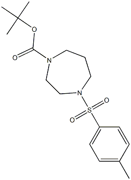 tert-butyl 4-[(4-methylphenyl)sulfonyl]-1,4-diazepane-1-carboxylate Struktur