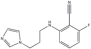 2-fluoro-6-{[3-(1H-imidazol-1-yl)propyl]amino}benzonitrile Struktur