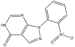 1-(2-nitrophenyl)-1,5-dihydro-4H-pyrazolo[3,4-d]pyrimidin-4-one Struktur