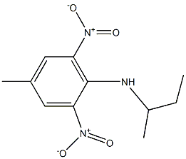 N-(sec-butyl)-4-methyl-2,6-dinitroaniline Struktur