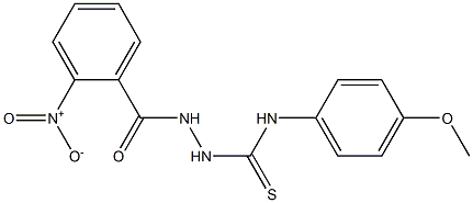 N1-(4-methoxyphenyl)-2-(2-nitrobenzoyl)hydrazine-1-carbothioamide Struktur