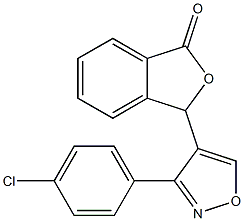 3-[3-(4-chlorophenyl)-4-isoxazolyl]-2-benzofuran-1(3H)-one Struktur