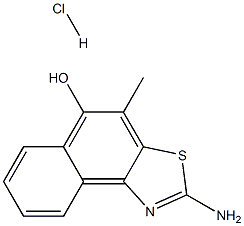 2-amino-4-methylnaphtho[1,2-d][1,3]thiazol-5-ol hydrochloride Struktur