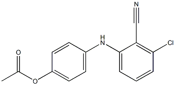 4-(3-chloro-2-cyanoanilino)phenyl acetate Struktur