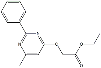 ethyl 2-[(6-methyl-2-phenyl-4-pyrimidinyl)oxy]acetate Struktur