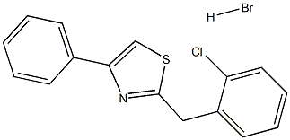 2-(2-chlorobenzyl)-4-phenyl-1,3-thiazole hydrobromide Struktur