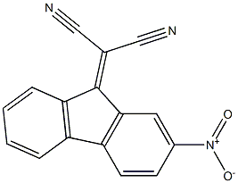 2-(2-nitro-9H-fluoren-9-yliden)malononitrile Struktur