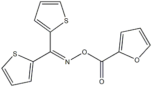 2-[({[di(2-thienyl)methylene]amino}oxy)carbonyl]furan Struktur