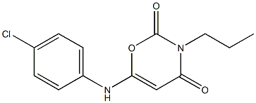 6-(4-chloroanilino)-3-propyl-3,4-dihydro-2H-1,3-oxazine-2,4-dione Struktur