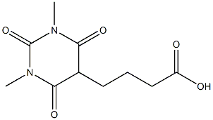 4-(1,3-dimethyl-2,4,6-trioxohexahydro-5-pyrimidinyl)butanoic acid Struktur