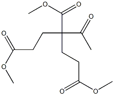 trimethyl 3-acetylpentane-1,3,5-tricarboxylate Struktur