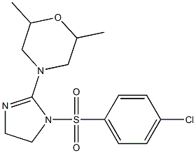 4-{1-[(4-chlorophenyl)sulfonyl]-4,5-dihydro-1H-imidazol-2-yl}-2,6-dimethylmorpholine Struktur