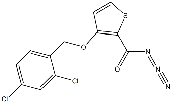 {3-[(2,4-dichlorobenzyl)oxy]-2-thienyl}(2lambda~5~-1-triazen-2-ynyl)methanone Struktur