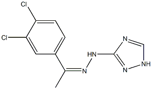 1-(3,4-dichlorophenyl)ethan-1-one 1-(1H-1,2,4-triazol-3-yl)hydrazone Struktur