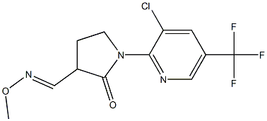 1-[3-chloro-5-(trifluoromethyl)-2-pyridinyl]-2-oxo-3-pyrrolidinecarbaldehyde O-methyloxime Struktur