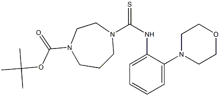 tert-butyl 4-[(2-morpholinoanilino)carbothioyl]-1,4-diazepane-1-carboxylate Struktur