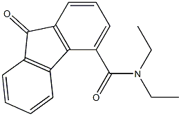 N4,N4-diethyl-9-oxo-9H-fluorene-4-carboxamide Struktur