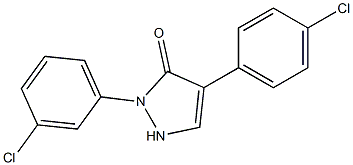 2-(3-chlorophenyl)-4-(4-chlorophenyl)-1,2-dihydro-3H-pyrazol-3-one Struktur