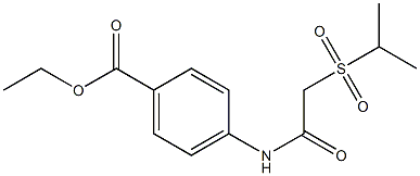 ethyl 4-{[2-(isopropylsulfonyl)acetyl]amino}benzoate Struktur