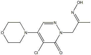 4-chloro-2-[2-(hydroxyimino)propyl]-5-morpholino-3(2H)-pyridazinone Struktur