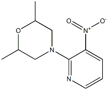 2,6-dimethyl-4-(3-nitro-2-pyridyl)morpholine Struktur