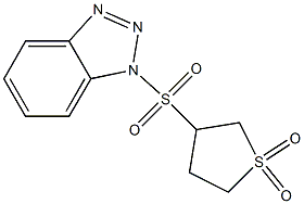 3-(1H-1,2,3-benzotriazol-1-ylsulfonyl)tetrahydro-1H-1lambda~6~-thiophene-1,1-dione Struktur