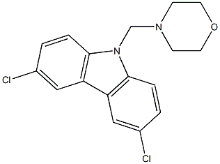 4-[(3,6-dichloro-9H-9-carbazolyl)methyl]morpholine Struktur