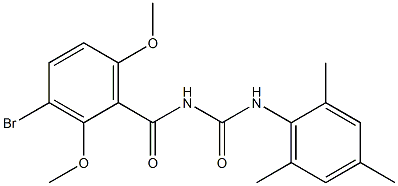 N-(3-bromo-2,6-dimethoxybenzoyl)-N'-mesitylurea Struktur