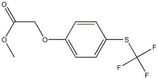 methyl 2-{4-[(trifluoromethyl)thio]phenoxy}acetate Struktur