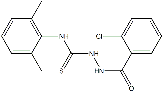 N1-(2,6-dimethylphenyl)-2-(2-chlorobenzoyl)hydrazine-1-carbothioamide Struktur