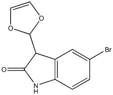 3-(1',3'-dioxolynyl)-5-bromo-1,3-dihydro-2H-indol-2-one Struktur