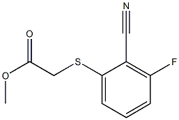 methyl 2-[(2-cyano-3-fluorophenyl)sulfanyl]acetate Struktur