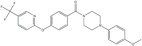 [4-(4-methoxyphenyl)piperazino](4-{[5-(trifluoromethyl)-2-pyridinyl]oxy}phenyl)methanone Struktur