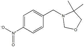 4,4-dimethyl-3-(4-nitrobenzyl)-1,3-oxazolane Struktur