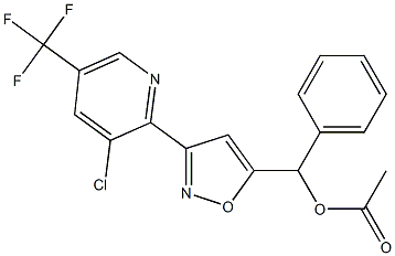 {3-[3-chloro-5-(trifluoromethyl)-2-pyridinyl]-5-isoxazolyl}(phenyl)methyl acetate Struktur