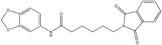 N1-(1,3-benzodioxol-5-yl)-6-(1,3-dioxo-2,3-dihydro-1H-isoindol-2-yl)hexanamide Struktur