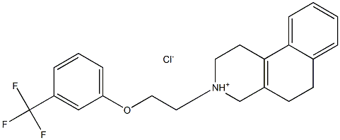 3-{2-[3-(trifluoromethyl)phenoxy]ethyl}-1,2,3,4,5,6-hexahydrobenzo[f]isoquinolinium chloride Struktur