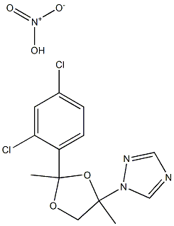 2-Methyl-4-(1,2,4-triazolyl)methyl-2-(2,4-dichlorophenyl)-1,3-dioxolane nitrate Struktur