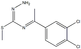 methyl N-[1-(3,4-dichlorophenyl)ethylidene]aminomethanehydrazonothioate Struktur