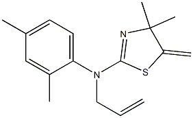 N2-allyl-N2-(2,4-dimethylphenyl)-4,4-dimethyl-5-methylidene-4,5-dihydro-1,3-thiazol-2-amine Struktur