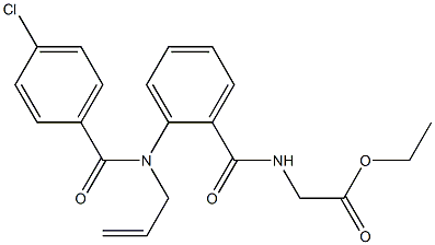 ethyl 2-({2-[allyl(4-chlorobenzoyl)amino]benzoyl}amino)acetate Struktur