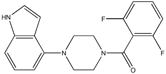 (2,6-difluorophenyl)[4-(1H-indol-4-yl)piperazino]methanone Struktur