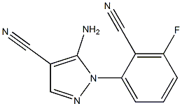 5-amino-1-(2-cyano-3-fluorophenyl)-1H-pyrazole-4-carbonitrile Struktur