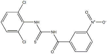 N-(2,6-dichlorophenyl)-N'-(3-nitrobenzoyl)thiourea Struktur